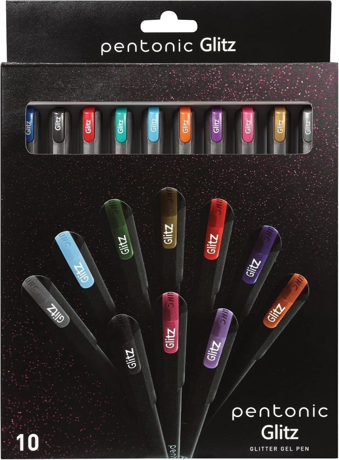 Pro Glitter Gel Pens 400ct, 10 Vivid Colors, 1.0mm Bold Tip, Smooth Writing, …