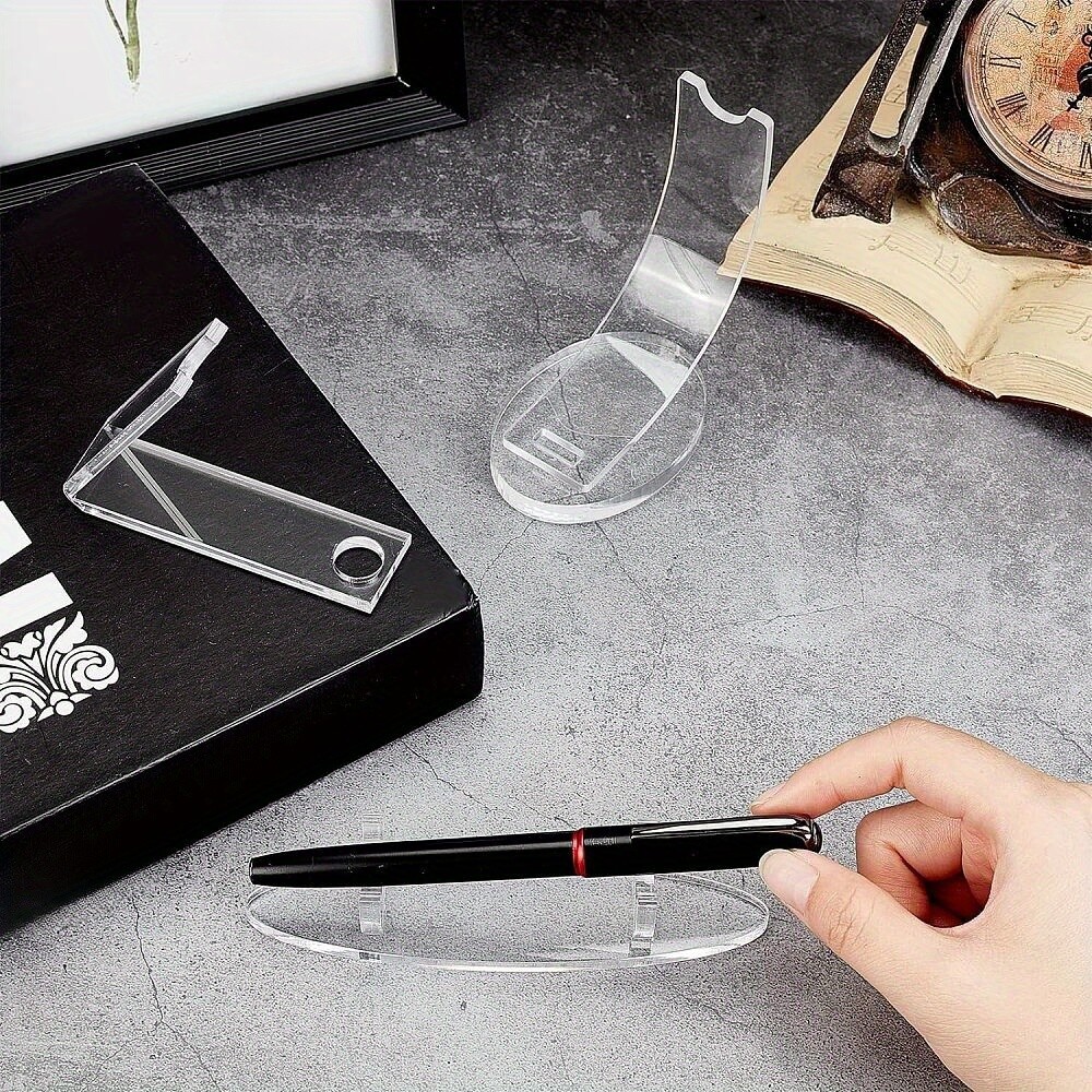 3pcs 3 styles Acrylic Pen Display Clear 1pc/style Jewelry display and packaging