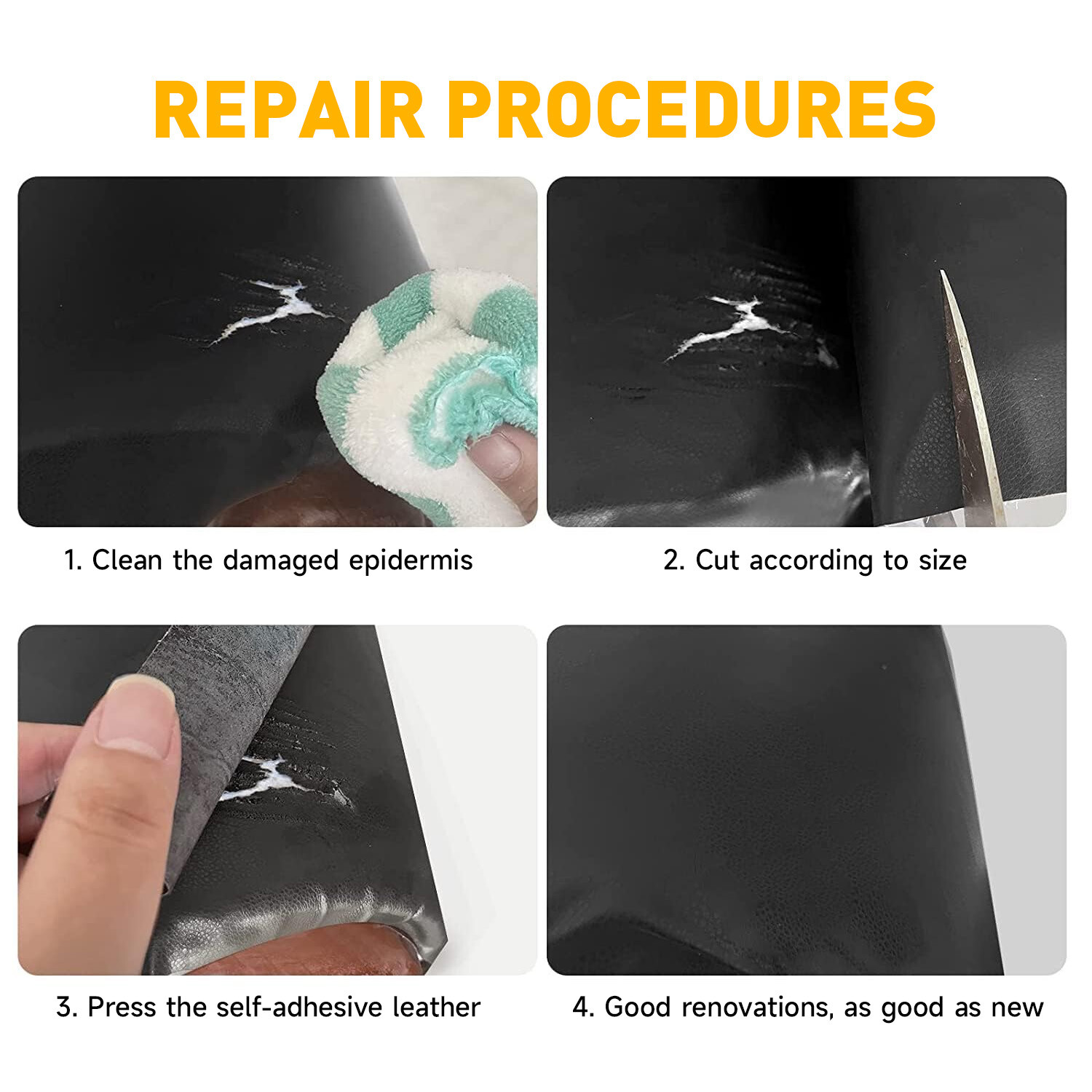 Advanced Leather Repair Kit Filler Leather Repair Patch Brown For Car Seat Sofa