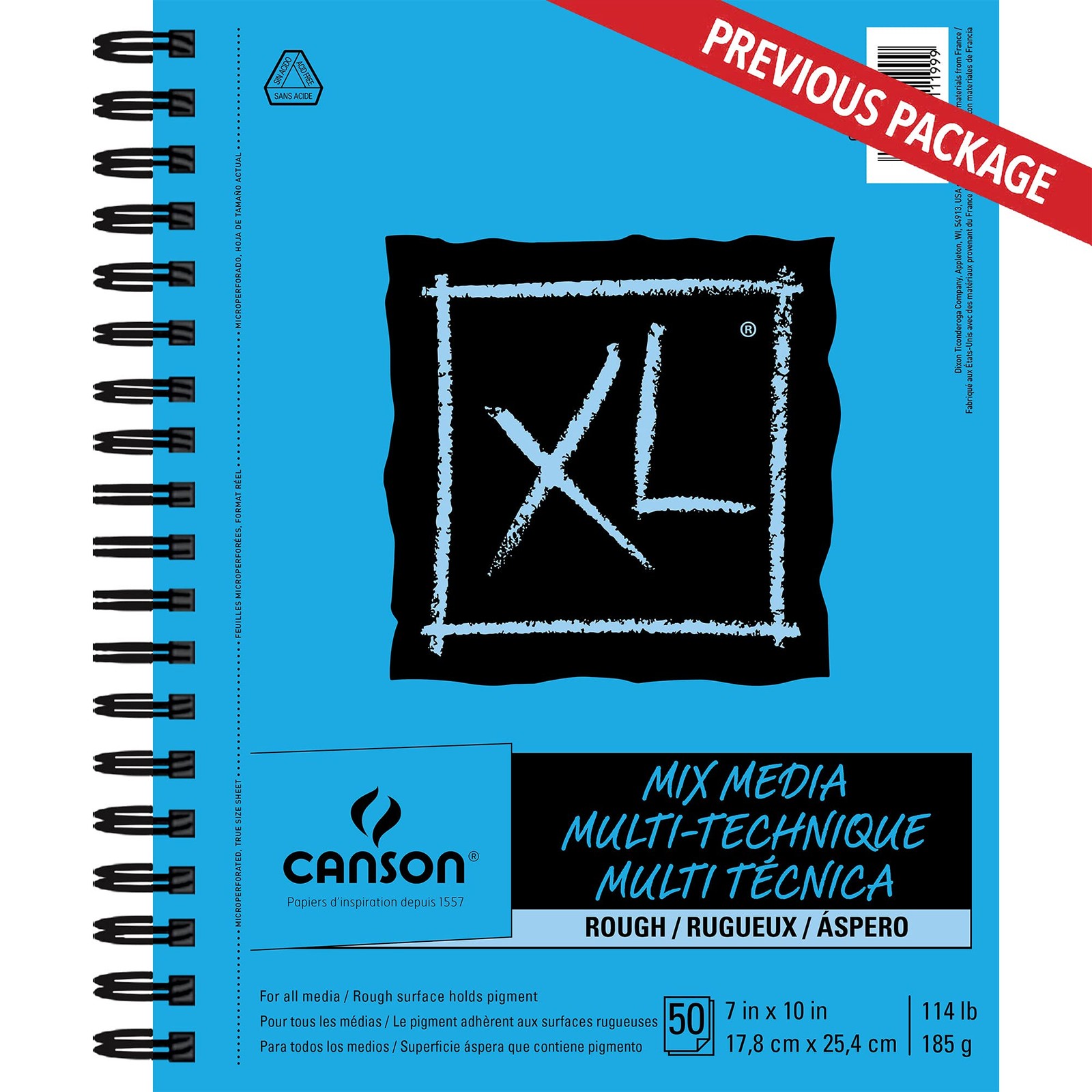 Canson XL 7×10 Mixed Media Pad 50 Sheets Heavyweight Art Paper