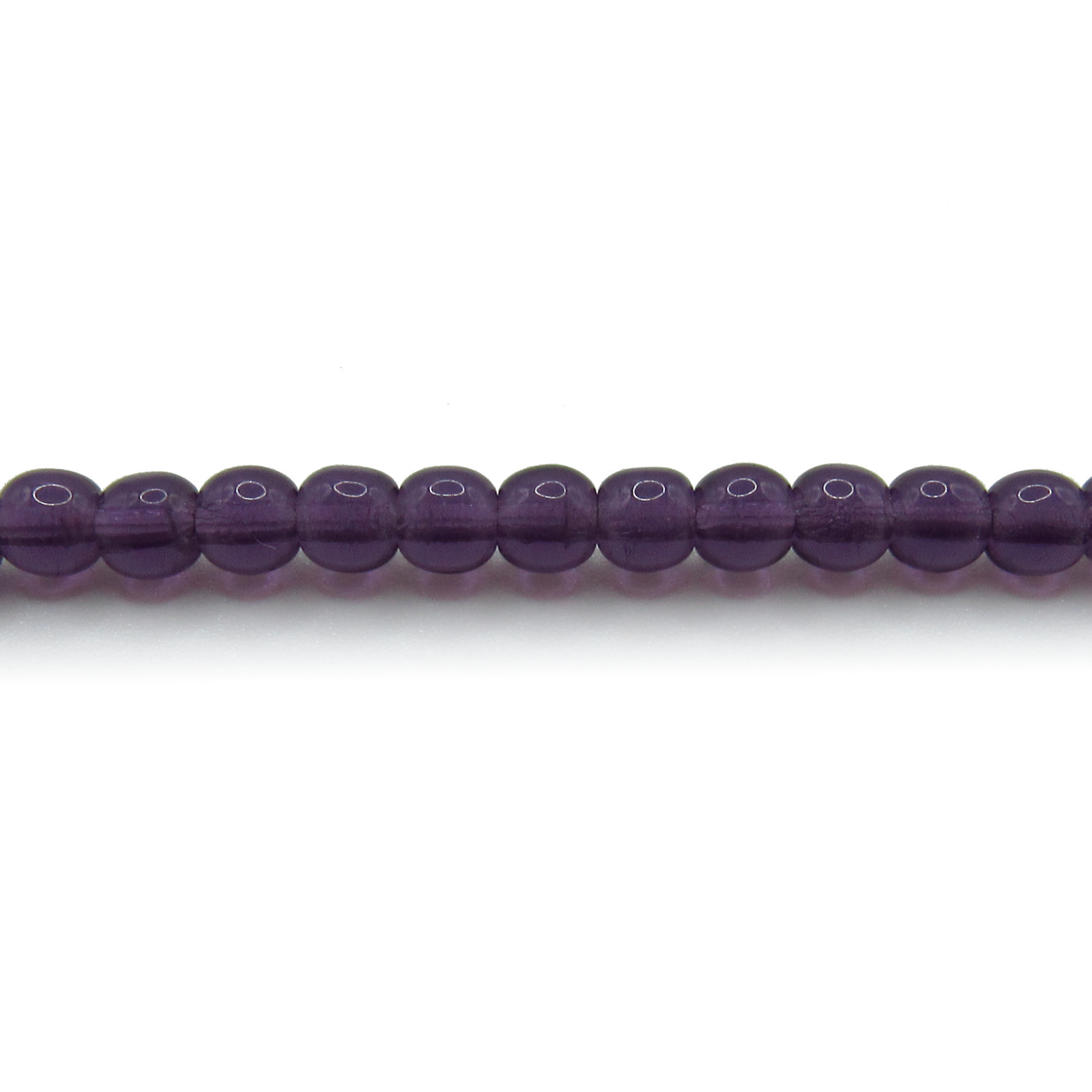 Tanzanite Purple Transparent – 100 4mm Round Pressed Czech Glass Druk Beads