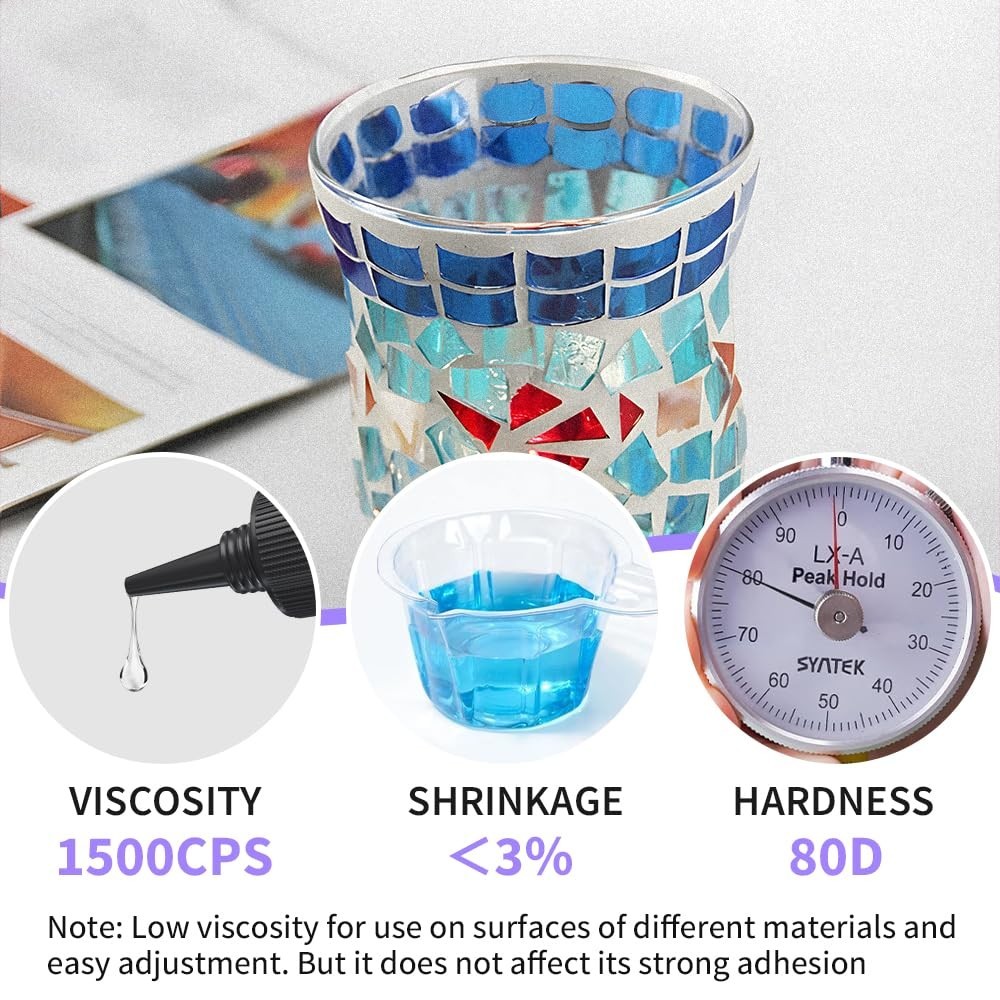 UV Resin Kit with Light, Fast Drying Beginner-Friendly Kit, Bonding & Repairi…