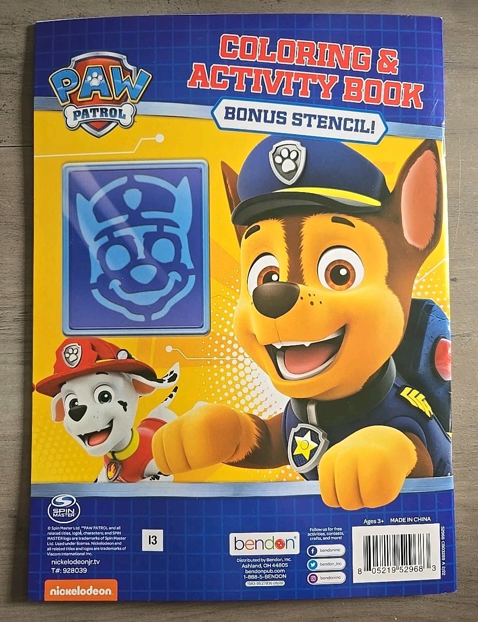 Paw Patrol coloring activity With Bonus Stencil-Brand New-SHIPS N 24 HOURS