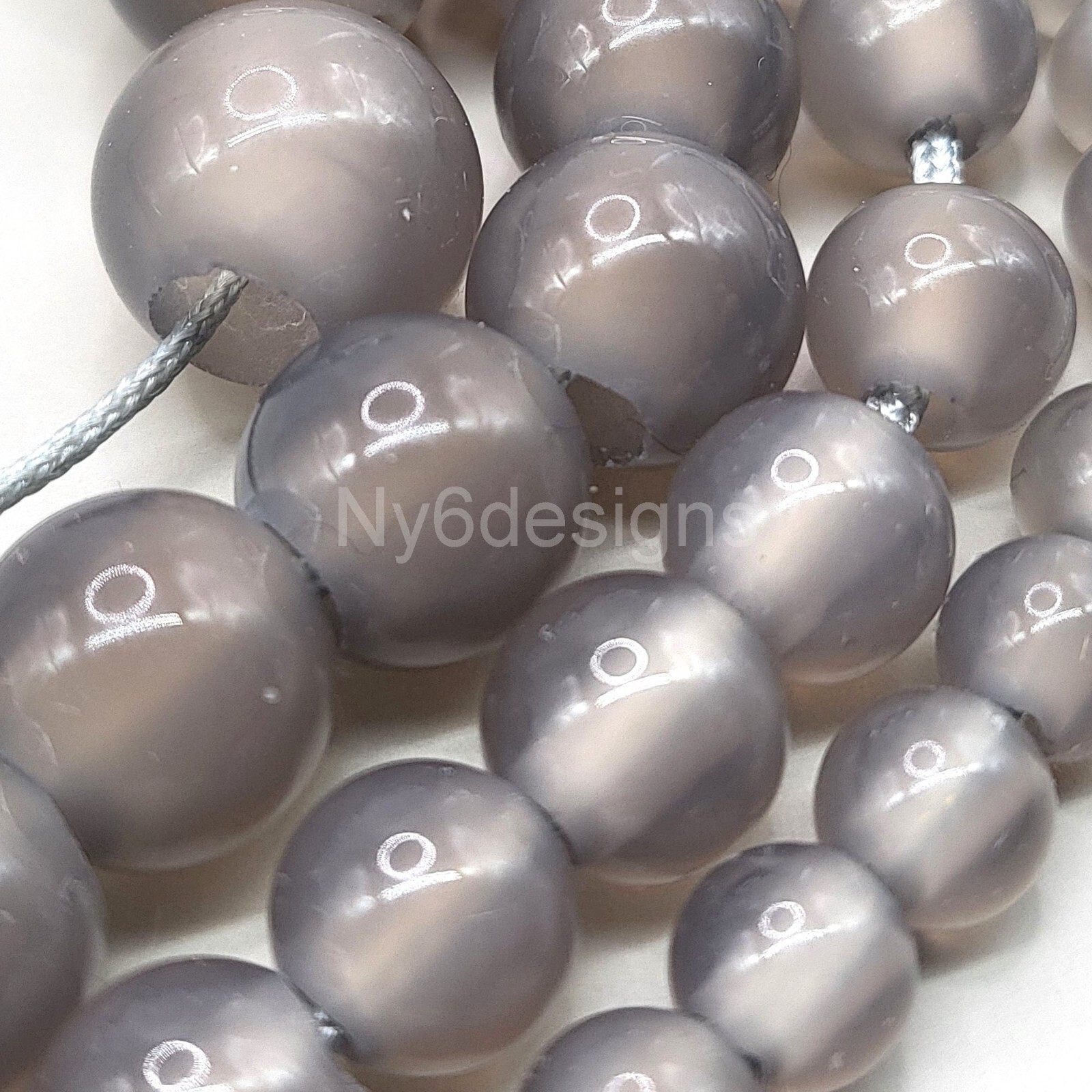 Natural Genuine Large Hole Loose Round Gemstone Stone Beads Big Hole Gem for DIY