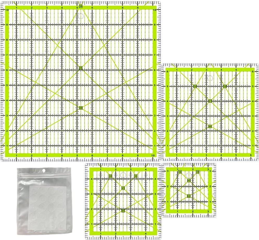 Quilting Rulers Quilting Templates Square Ruler (3.5″ 5″ 6.5″ 10.5″) Acrylic New