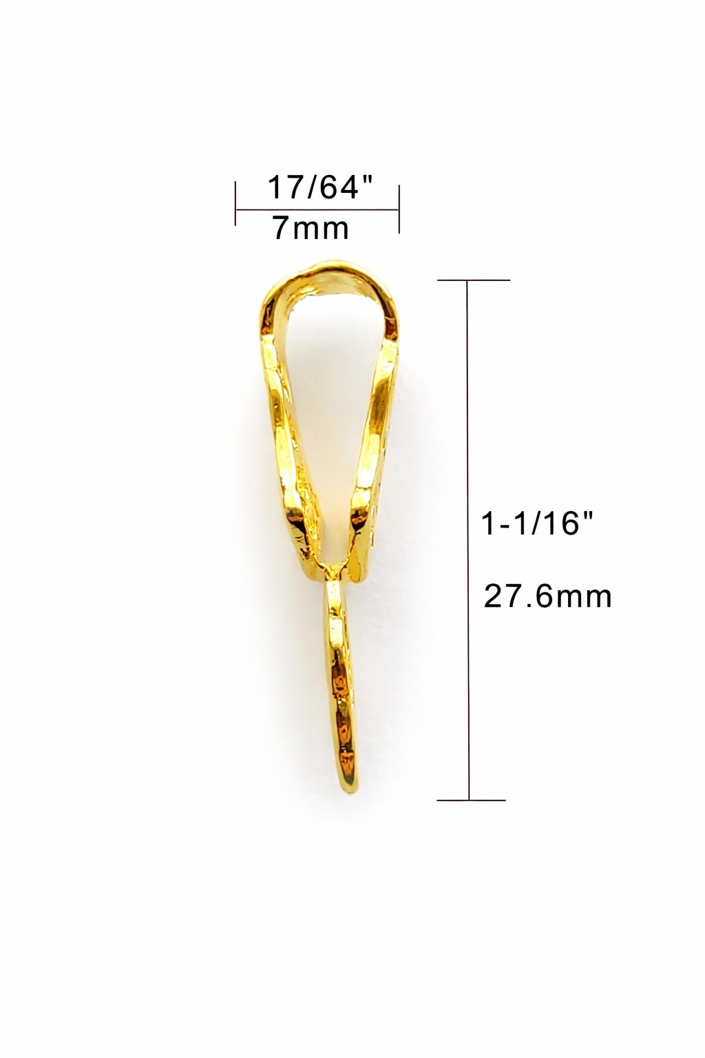 Gold Color Large Lattice Glue On Bails (Pkg 5/15) Ships from USA (68-G)