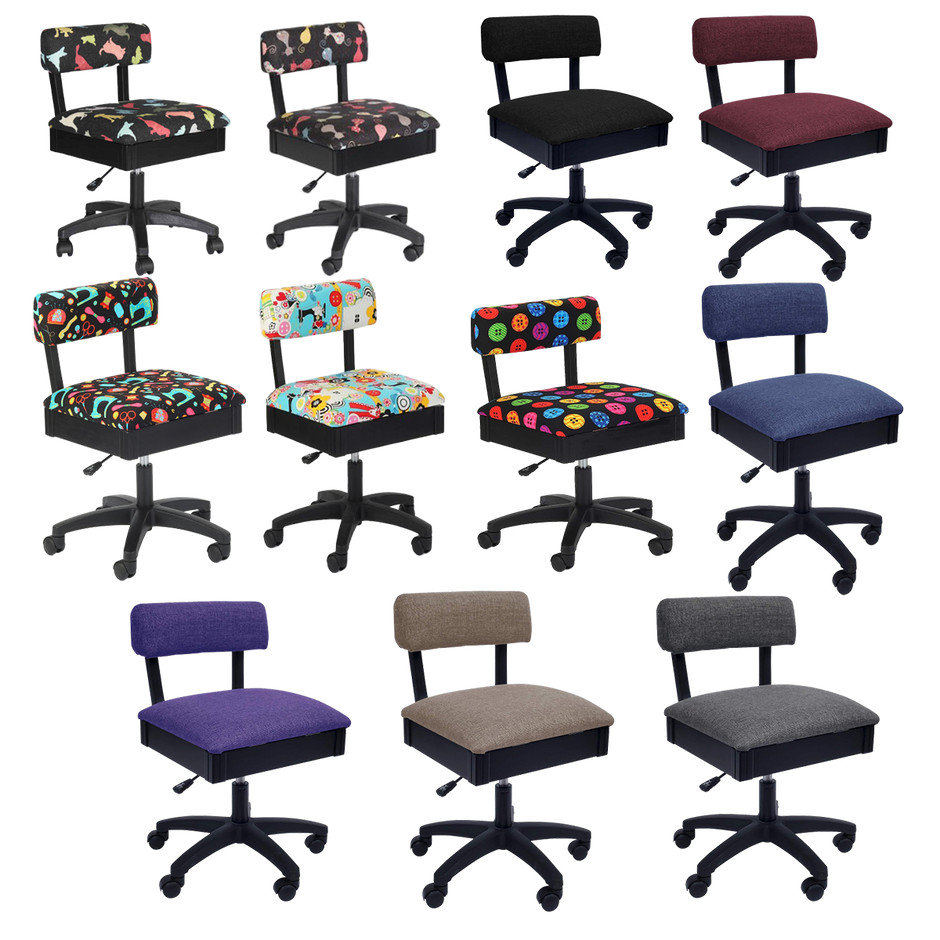 Arrow Sewing Height Adjustable Hydraulic Sewing and Quilting Chair