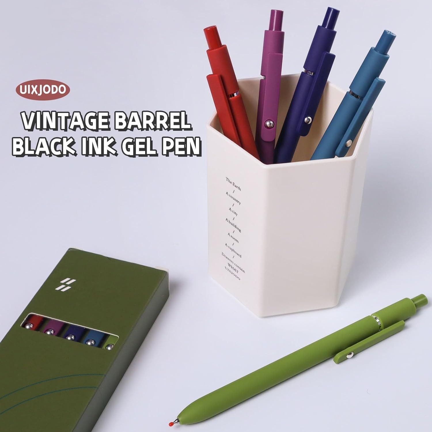 Retractable Gel Pens – 0.5mm Fine Point Black Ink for Vintage Lovers