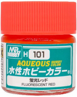 Mr. Hobby H101 Aqueous Fluorescent Red Paint 10ml – US