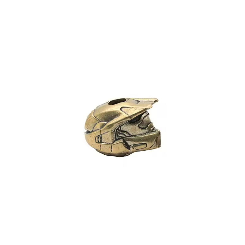 Brass Helmet Knife Bead EDC Paracord Lanyard DIY Outdoor Charm Pendant Beads