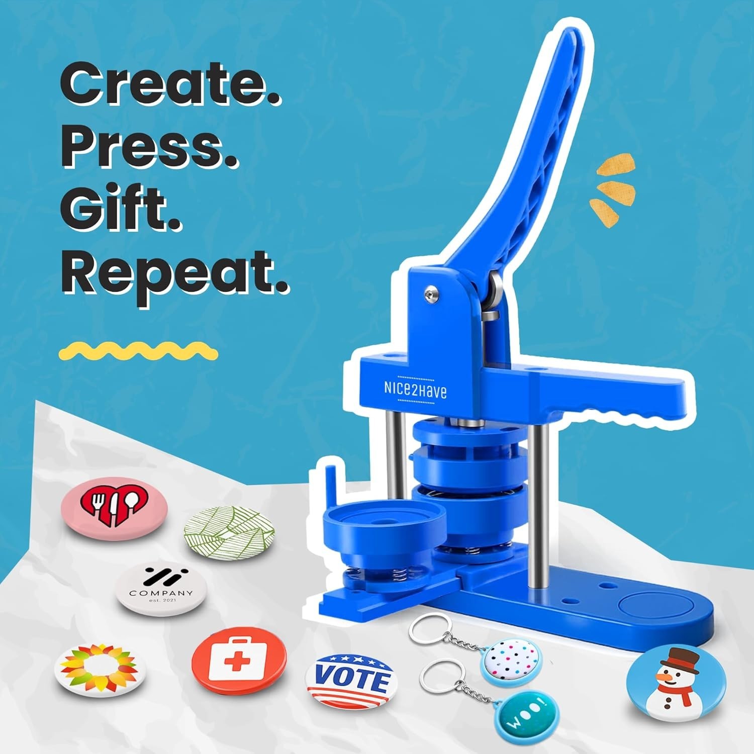 All-in-One Button Maker Machine with Magnets & Custom Designs – Fun for All Ages