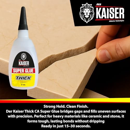 Thick Cyanoacrylate (CA) Super Glue – 2 Pack (2 x 2 oz Bottles) – Heavy 4 oz