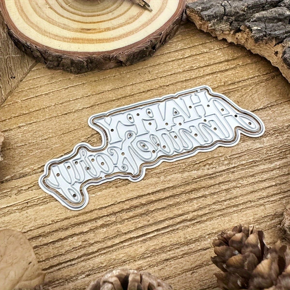 Happy Anniversary Die-Cuts Carbon Steel Metal Cutting Dies for DIY Scrapbooki