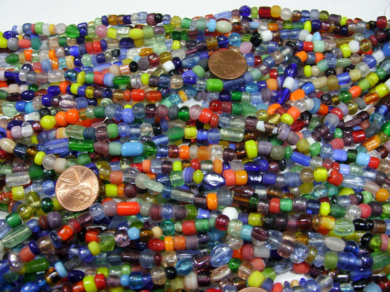 2 Pounds Assorted India Handmade Spacer Glass Beads Wholesale Bulk Lot (TD-71)