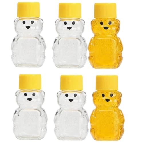 Pack Honey Bear Bottle 2oz Bear Shape Clear Empty Honey Bottles Honey Jar 6