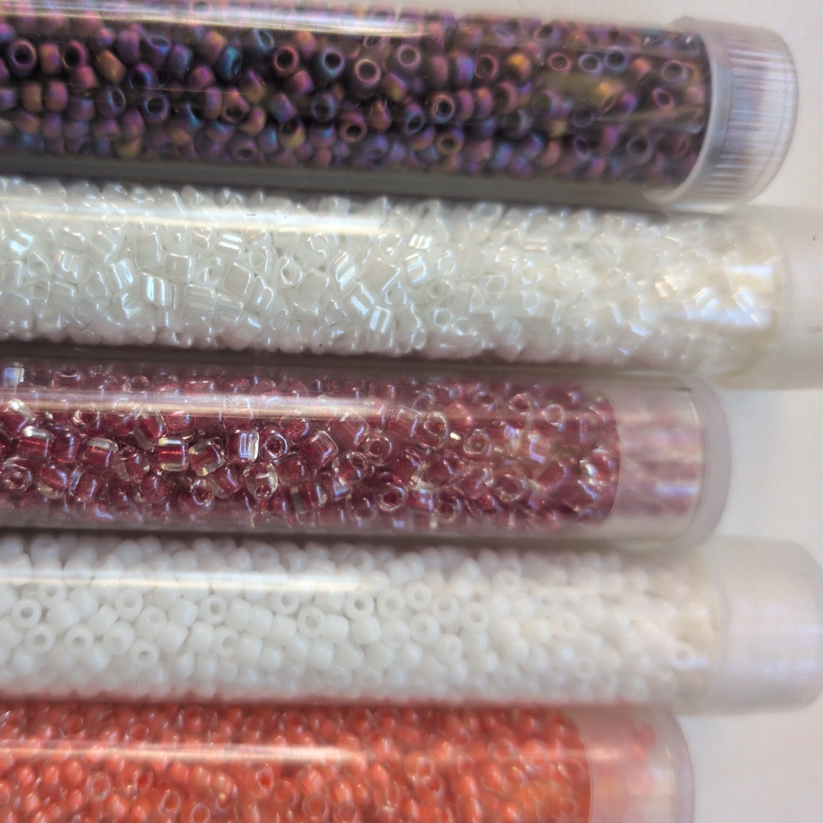 Lot Size 11 Glass Czech Beads SALE!!! New Old Stock 10 Tubes #801
