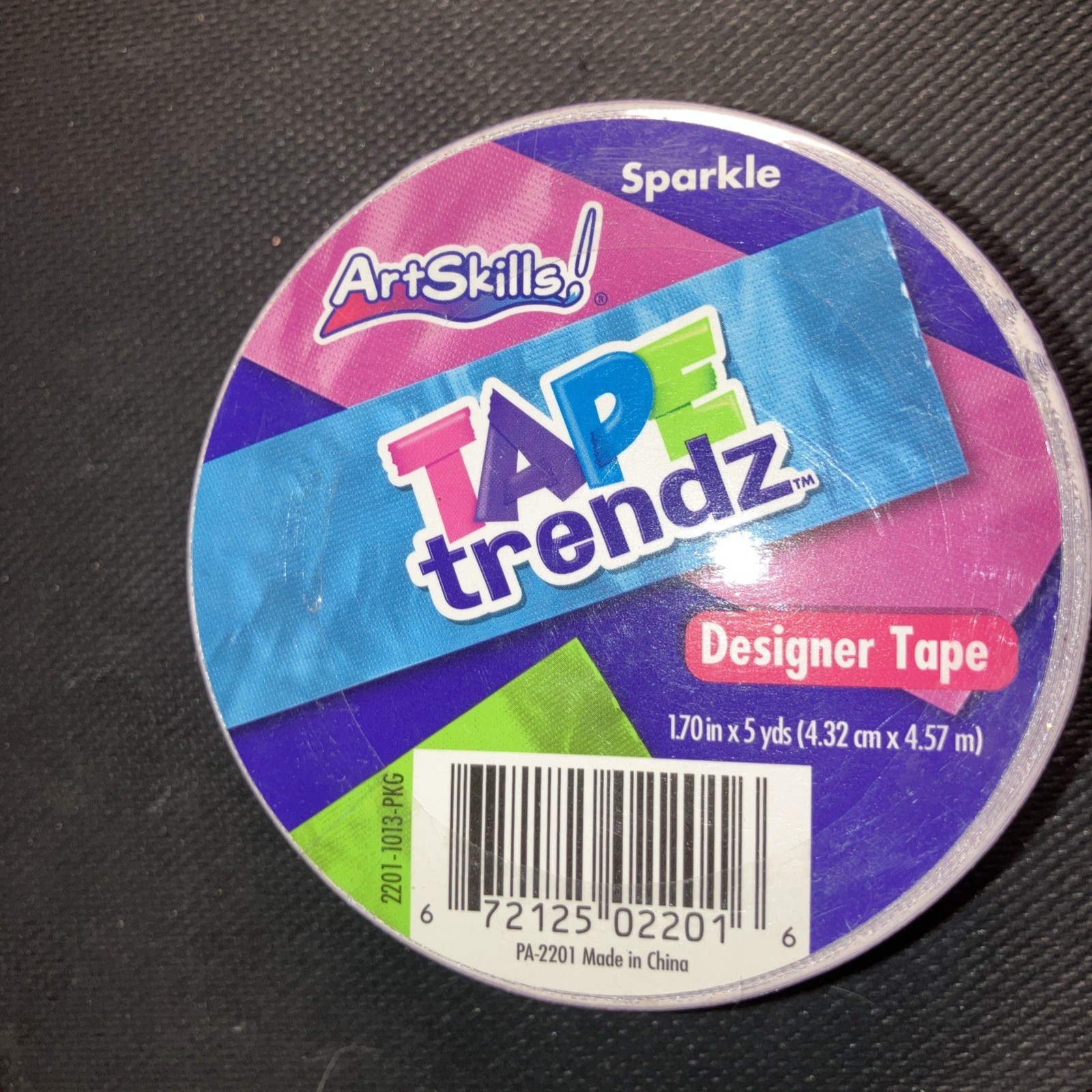 Art Skills Tape Trendz Designer Tape “SPARKLE” Purple Glitter 5 yds x 1.70 in