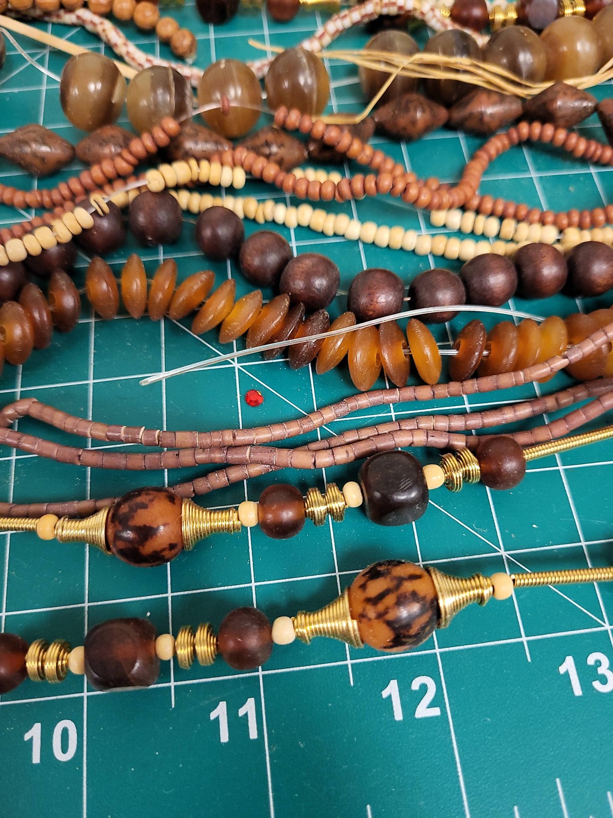 Wood Bead Strands Bulk Lot Jewelry Making Craft Supplies Assorted Beads Strands