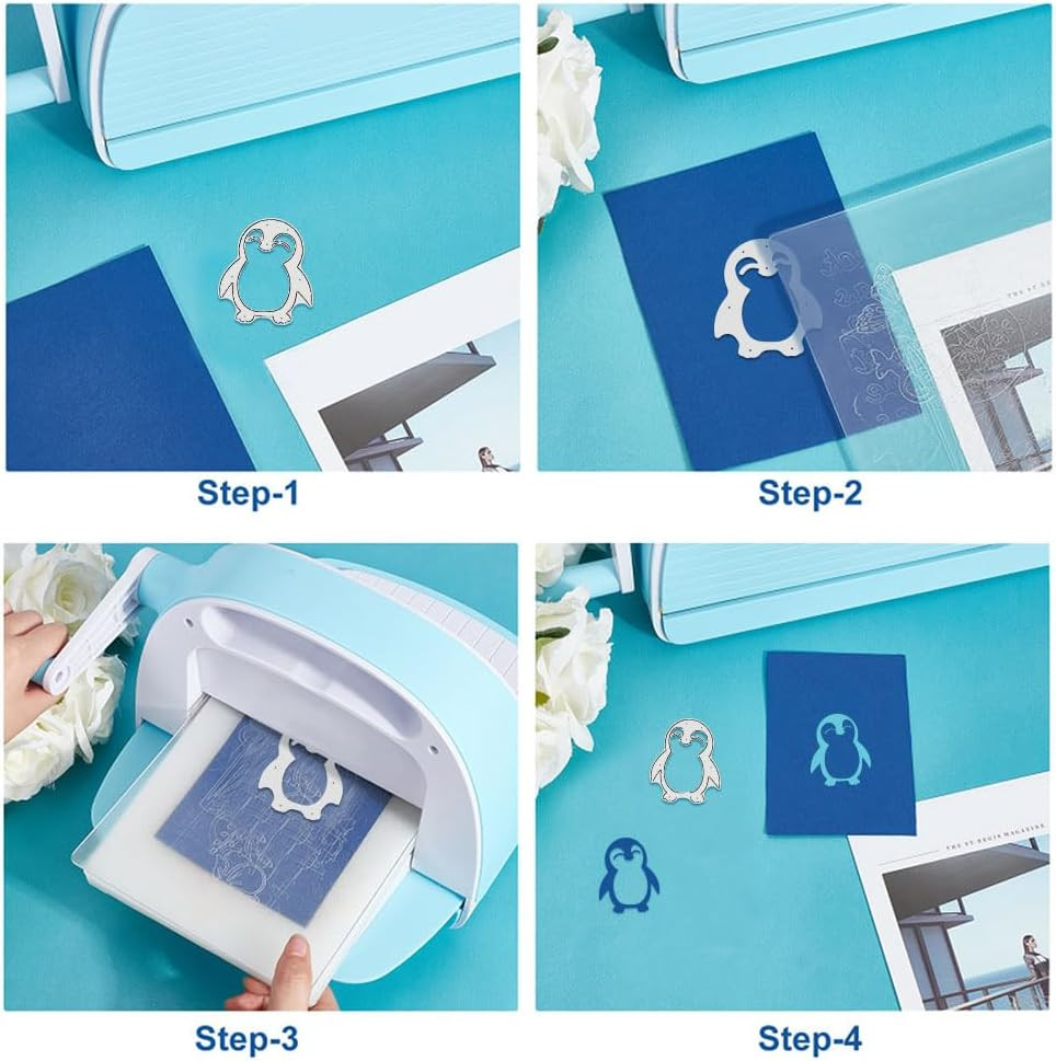 Animal Cutting Dies, Cute Penguin Carbon Steel Embossing Templates Metal Stencil