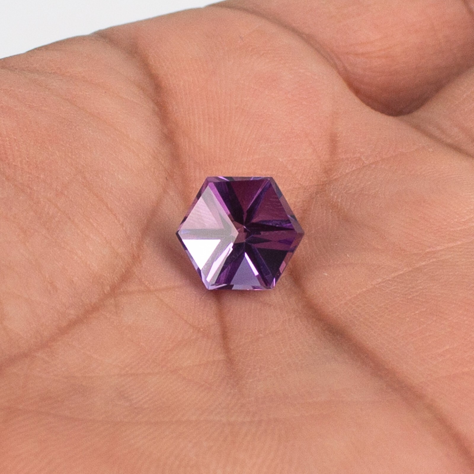 Natural Amethyst 10x10mm Hexagon Fancy Cut, Amethyst Loose Fancy Cut Gemstone