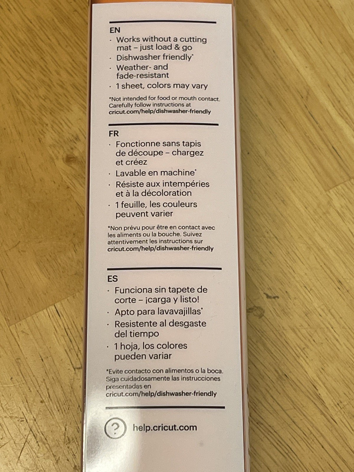 Cricut Smart Vinyl Permanent Matte 13in X 3 Ft Roll Explore 3 Maker 3 ORANGE