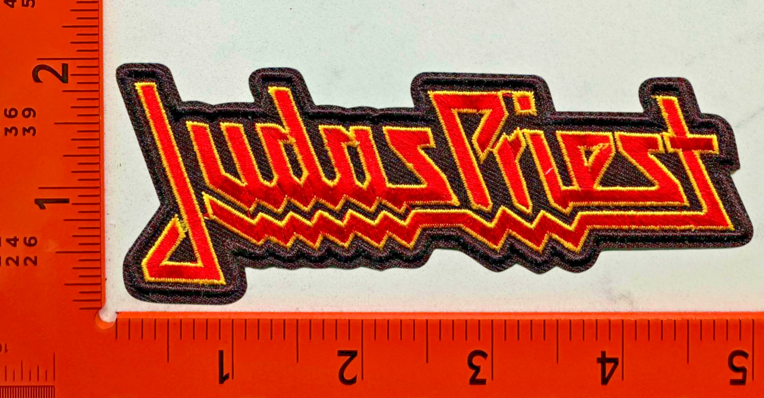 Judas Priest Embroidered Iron-On Patch – Heavy Metal Band Logo Applique