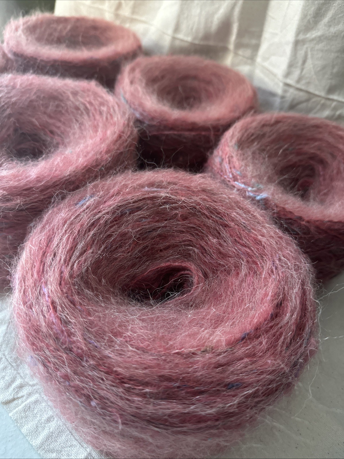 Mohair Yarn 100% High Quality Frozen Berry Color 799G total