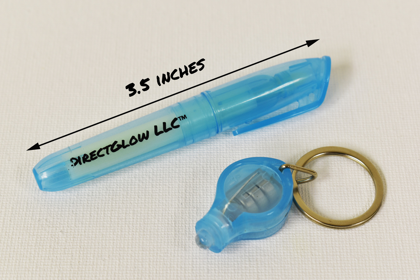 DirectGlow 3ct Invisible Blacklight Ink Marker Pen Blue Red Yellow with UV Light