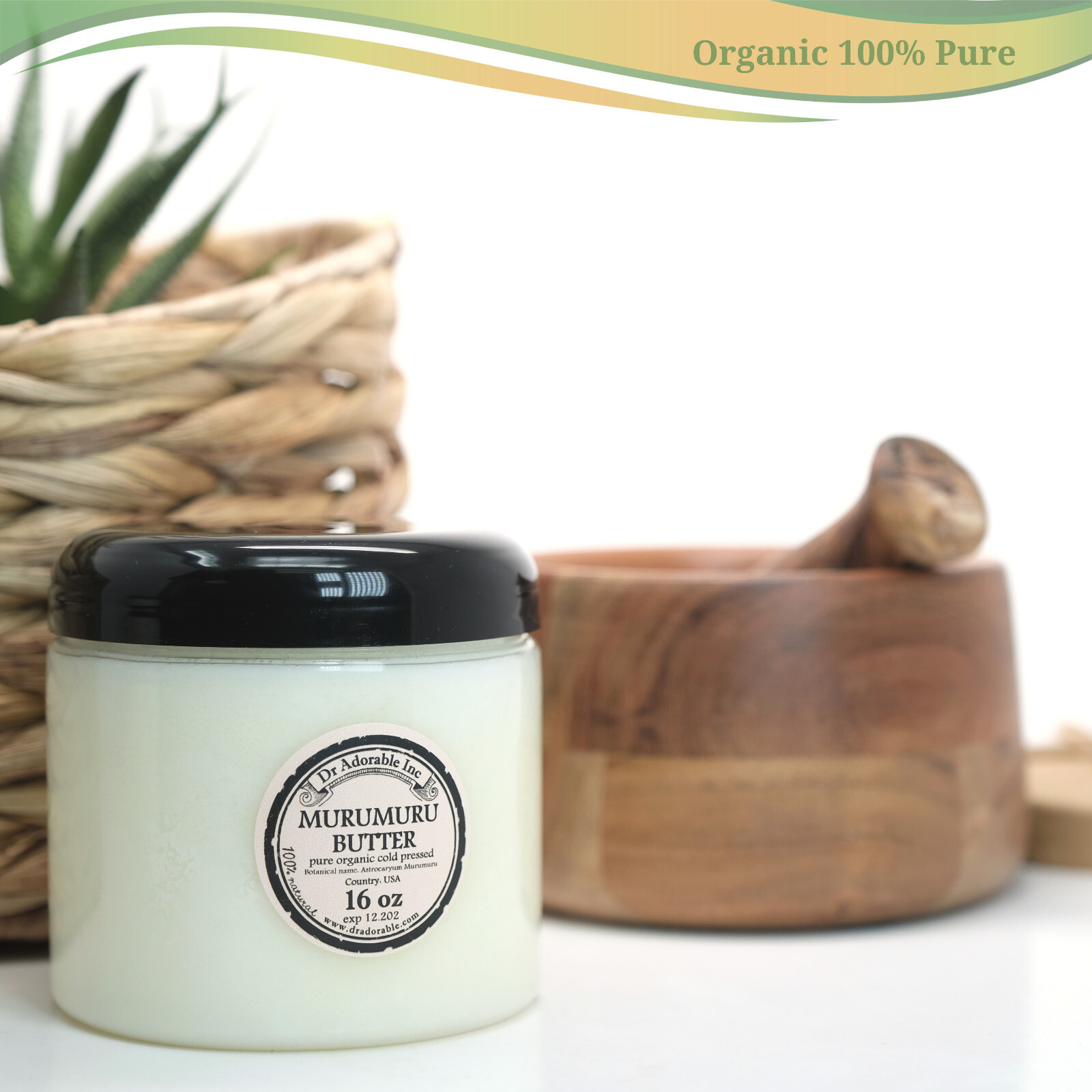 PURE MURUMURU BUTTER ORGANIC FRESH COLD PRESSED NATURAL 2 OZ UP TO 12 LB