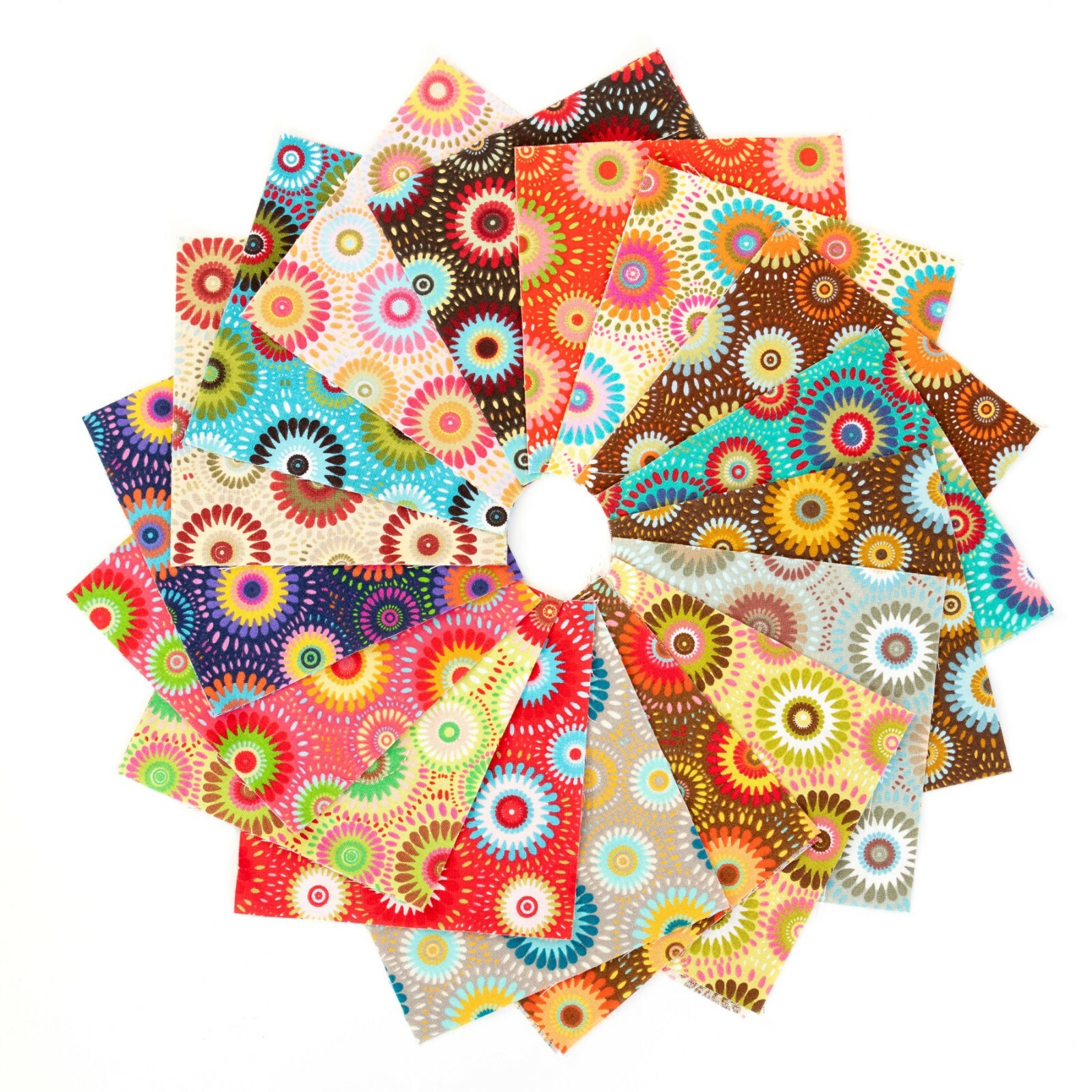 102 piece Fizzy pop pre cut charm pack 5″ squares 100% cotton fabric quilt
