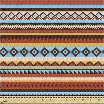 Waterproof fabric with chevron arrow and rectangle patterns 72×58 inches
