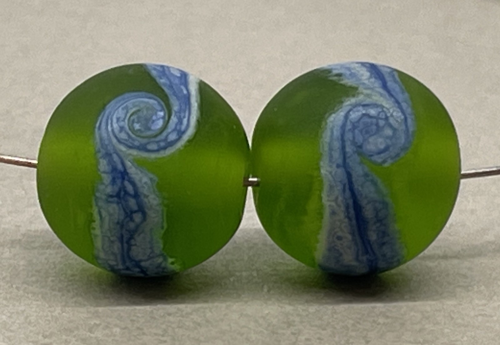 Handmade Lampwork Glass Beads From Murano Glass Tamara Yarilo Brand 2 pcs