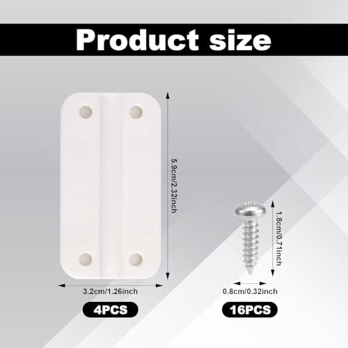 BOXOB 4pcs Cooler Hinges for Igloo, 2.32×1.26 Inch Cooler Plastic Hinges with