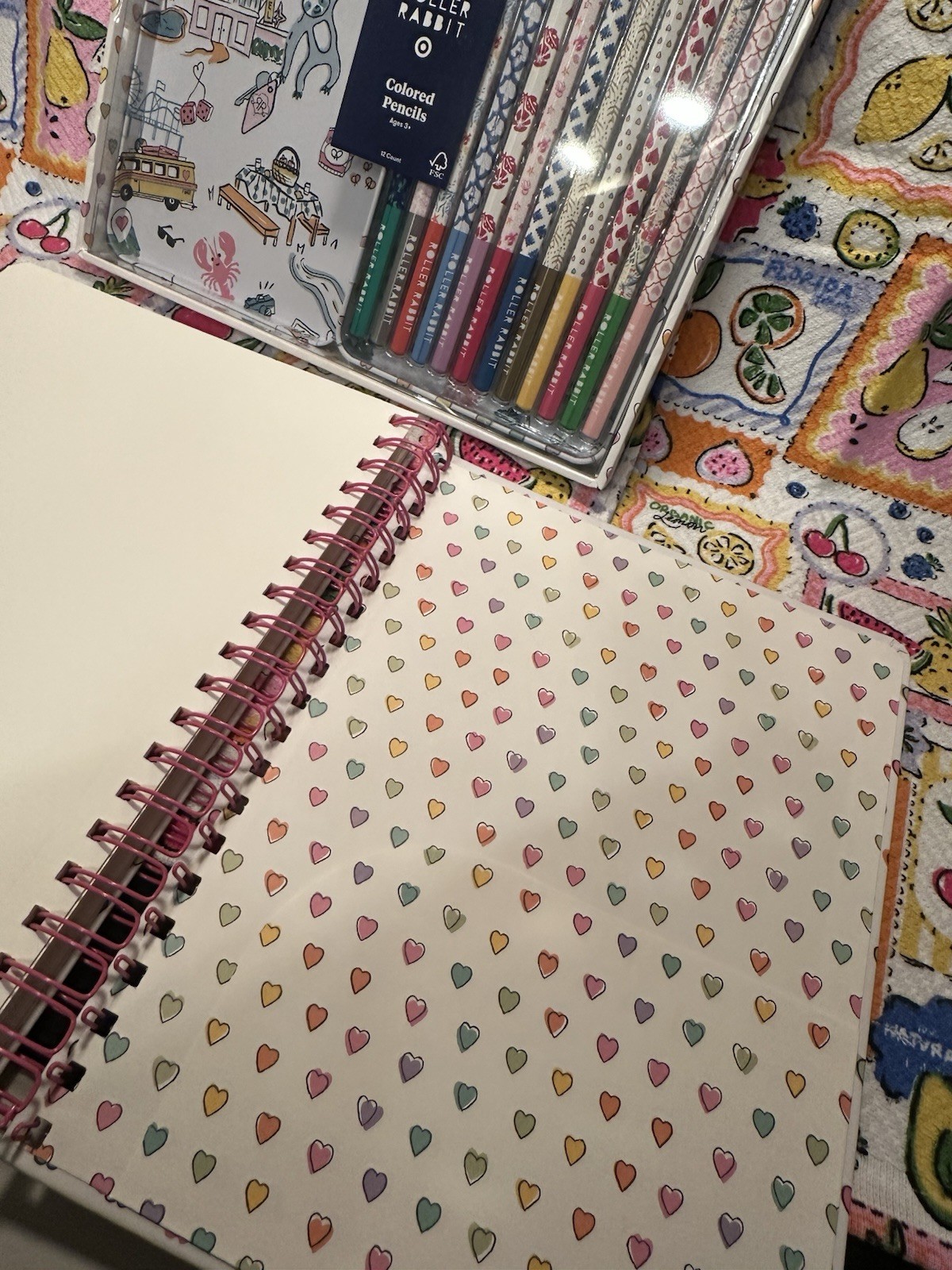 NEW❤️Roller Rabbit x Target🐒Coloring Activity Sketch Book, Pencils💕Stickers🥳