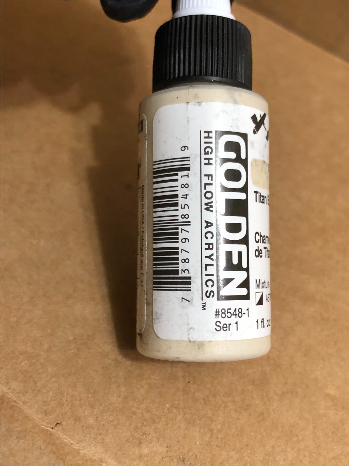 Golden High Flow Acrylics Ink TITAN BUFF #8548-1 LOT OF 7x 1 oz/BOTTLE
