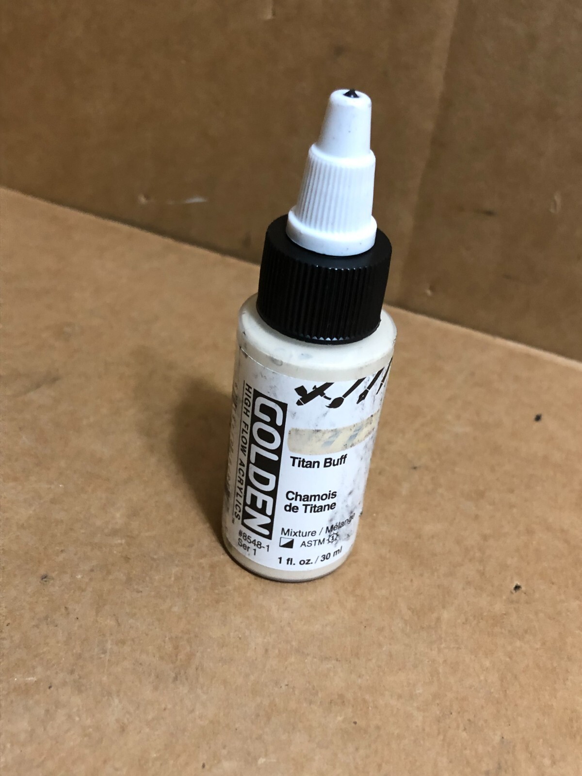 Golden High Flow Acrylics Ink TITAN BUFF #8548-1 LOT OF 7x 1 oz/BOTTLE