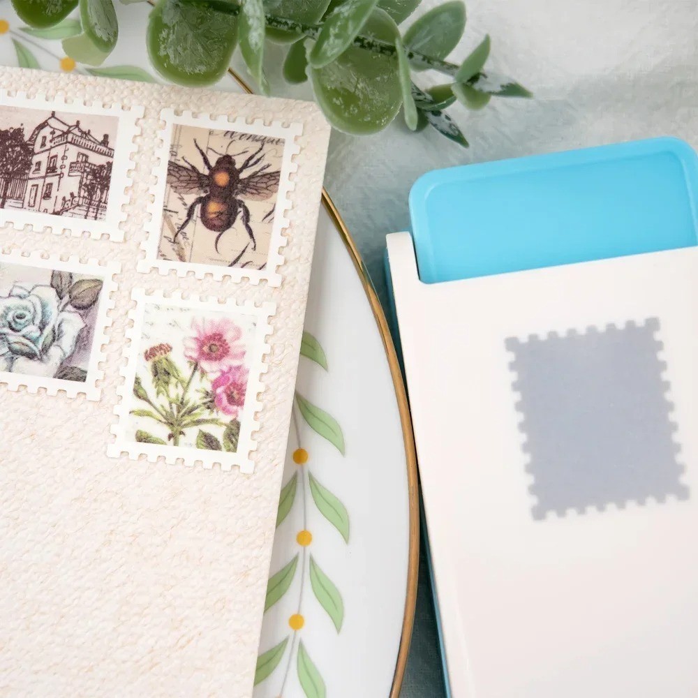 Postage Stamp Craft Punch Lever Action Paper Scrapbooking Cutter Tool
