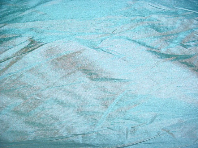 31-3/8Y Donghia Rubelli Iridescent Aqua Gold Silk Drapery Upholstery Fabric