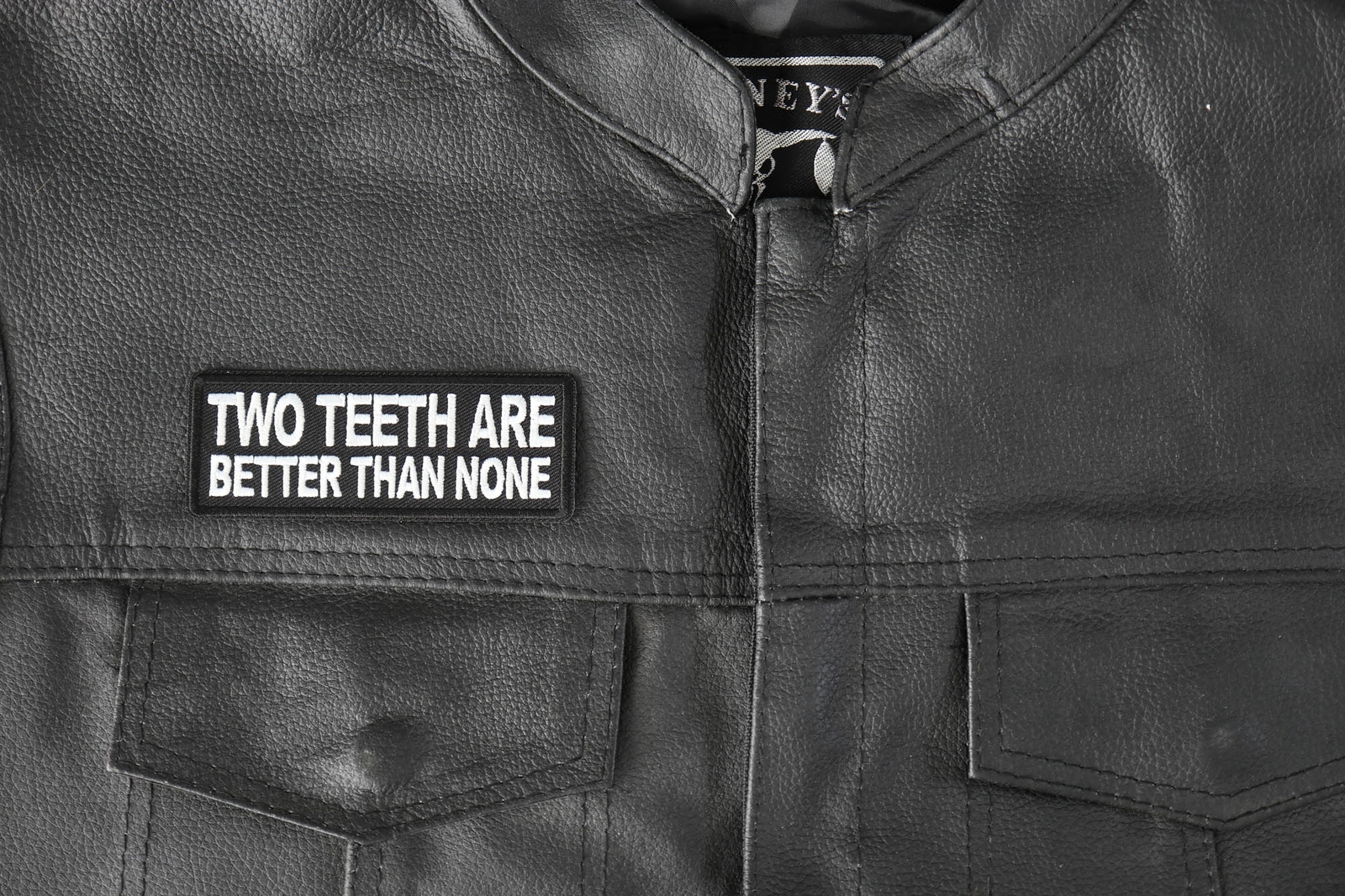 Two teeth are better than none Patch- 4×1.5 inch – P7017