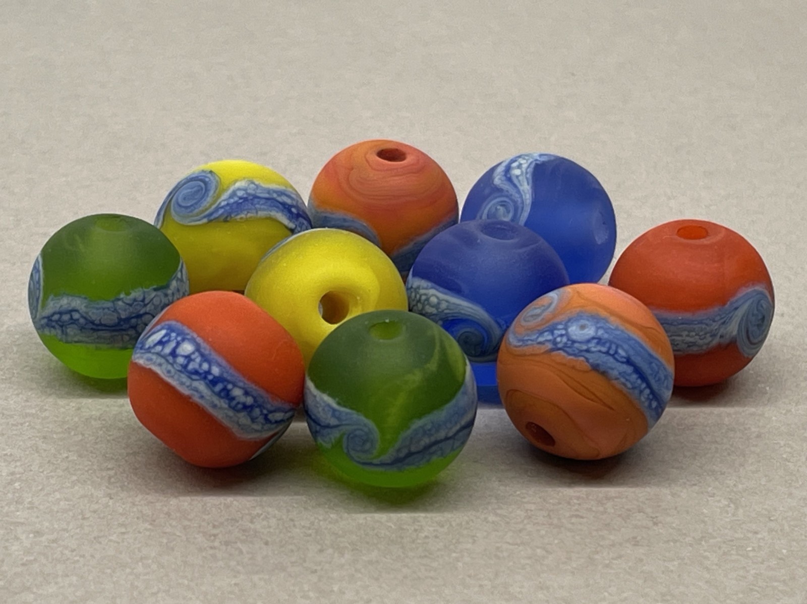 Handmade Lampwork Glass Beads From Murano Glass Tamara Yarilo Brand 2 pcs
