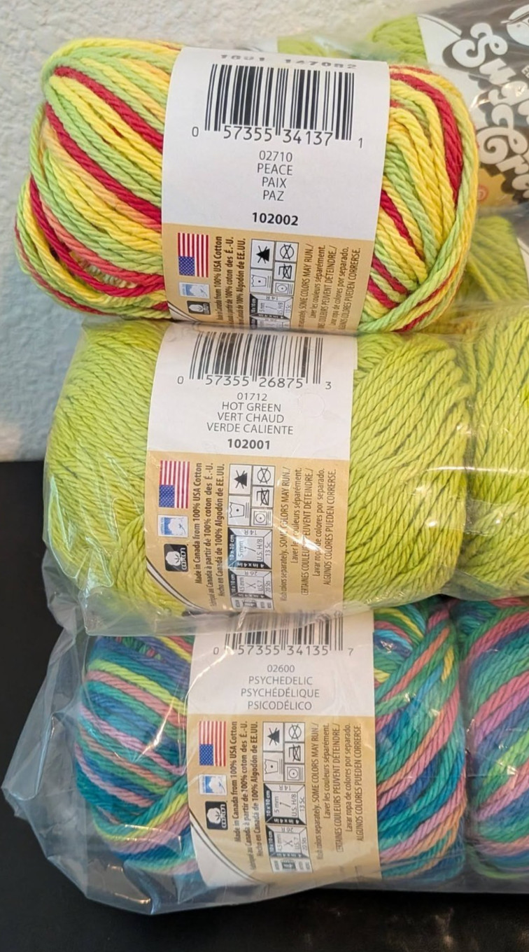 Lot of 18 Lily Sugar’n Cream 100% cotton Peaches Creme Peace Psychedelic Green