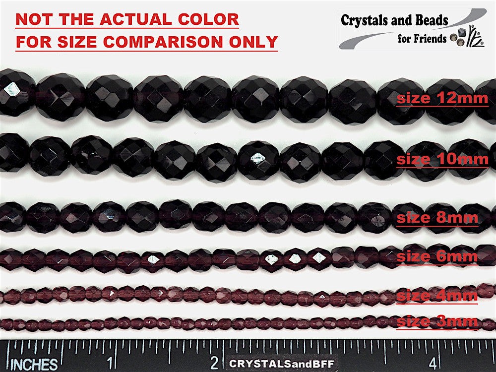 Tanzanite Carmen Pearl Czech Fire Polished Round Faceted Glass Beads 4mm 120pcs