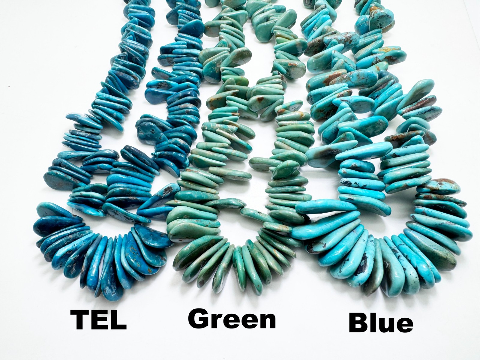 Arizona Kingman Turquoise Slice Slab Flat Pear Teardrop Gemstone Beads PGS370