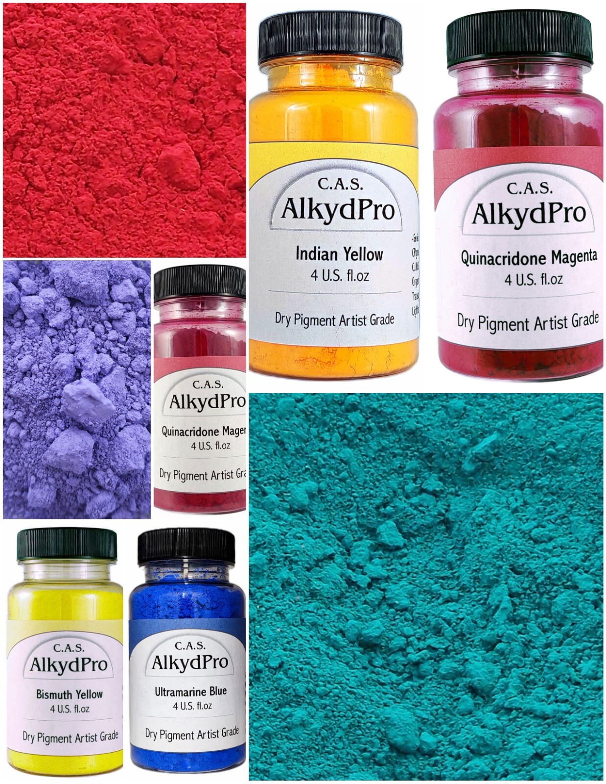 Artist Grade Pigment size 4 fl oz and 16 fl oz jars Mix and match huge savings