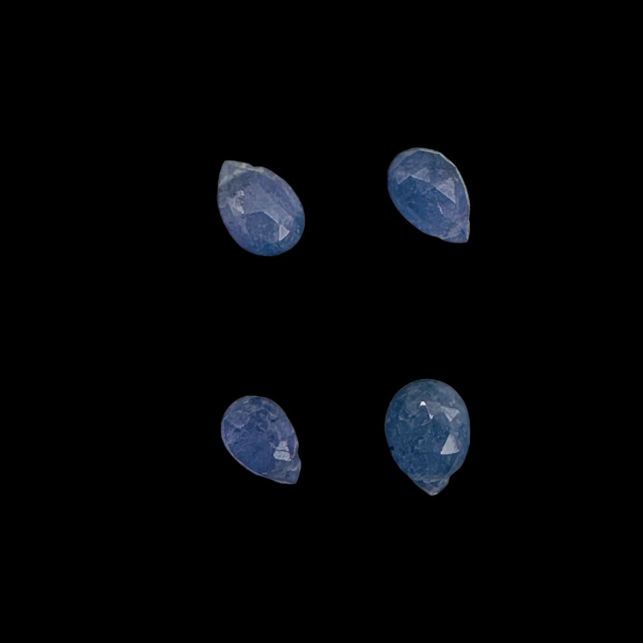 Tanzanite AAA Graduated Briolette Beads | 10x7x5 to 7x5x3mm | Lavender| 4 Beads|