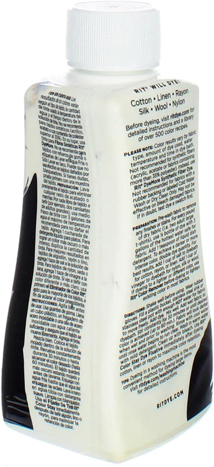 Liquid Black Dye 8 Oz All Purpose Fabric Dye for Cotton Polyester Acrylic