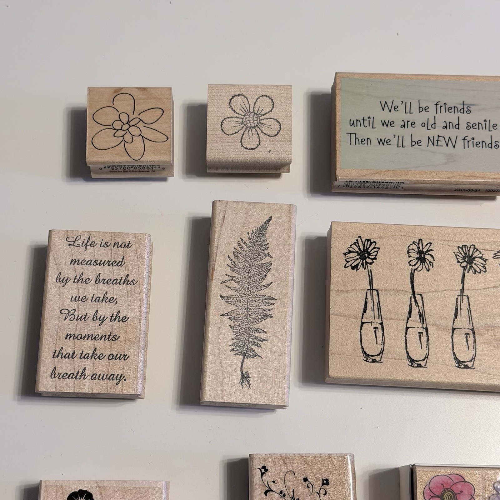 Large Rubber Stamp Lot Floral Botanical Craft Scrapbook Card Making Mixed Set 12