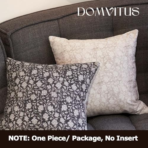 Floral Pillow Covers 18×18, Throw Pillows for 18″ x 18″ (Pack of 1) Neutral