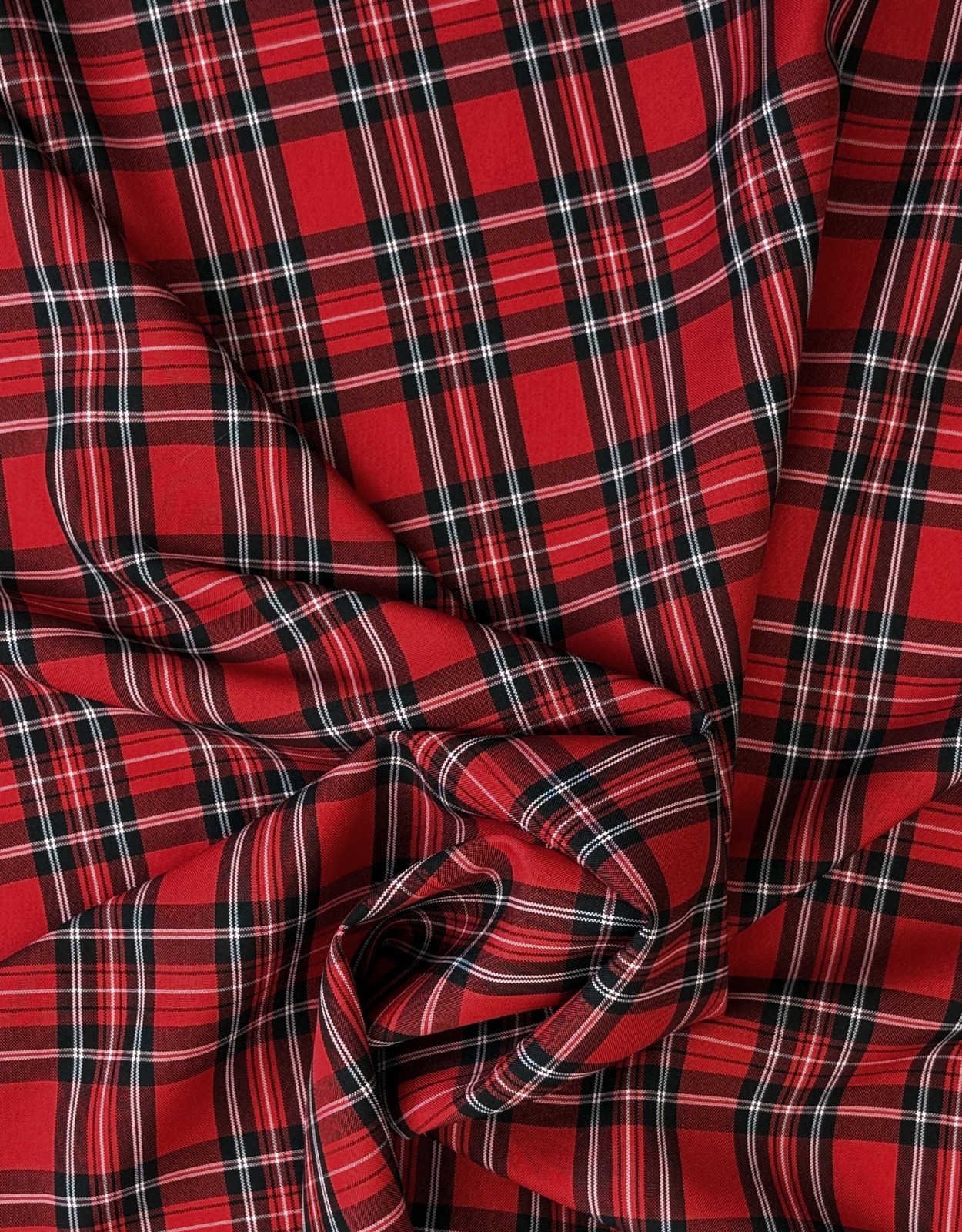 100% Polyester Plaid Poplin Weave 58″ Wide Fabric Wrinkle Resistant Non-Stretch