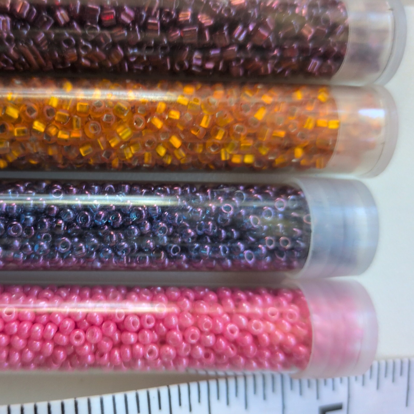 Lot Size 11 Glass Czech Beads SALE!!! New Old Stock 10 Tubes #801
